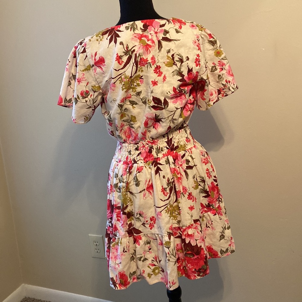 Abercrombie & Fitch Smocked Waist Tiered Mini Dress - Picture 3 of 6